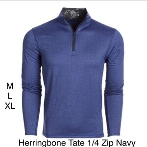 Greyson Herringbone Tate 1/4 zip